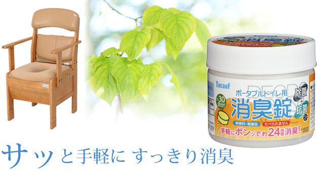ポータブルトレイ用消臭錠 DE03 30錠×5セットの説明