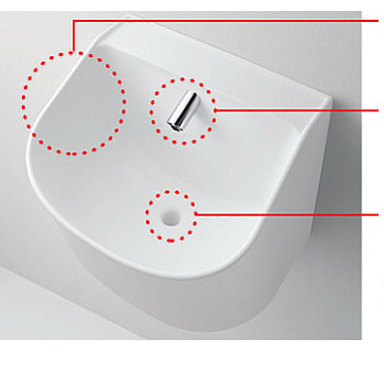 TOTO スタッフ用手洗い器・自動水栓・壁排水LS850APA 介護施設