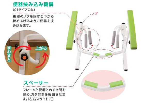 たよレールrest 洋式トイレ用手すり ハイスペック 手すりはねあげ・高