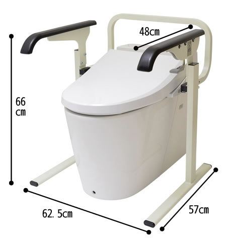 おくだけトイレ手すり Kt 300 キヨタ トイレ手すり 手摺 フレーム型 介護用品の通販 販売店 品揃え日本最大級 快適空間スクリオ