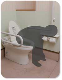 トイレの姿勢保持手すり まえてあの説明