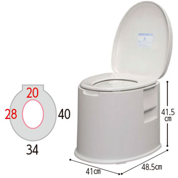 ポータブルトイレ TP-420V 簡易トイレの説明