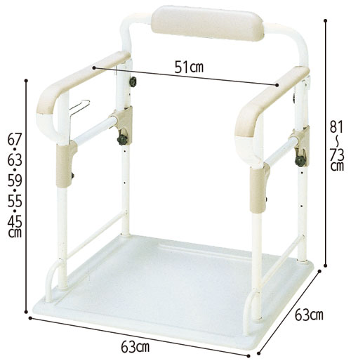 安寿 ポータブルトイレ用フレーム ささえ トイレ手すり｜トイレ手すり