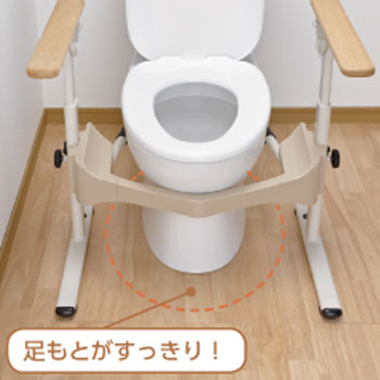 安寿 洋式トイレ用フレームS SUS はねあげR2（ステンレス 