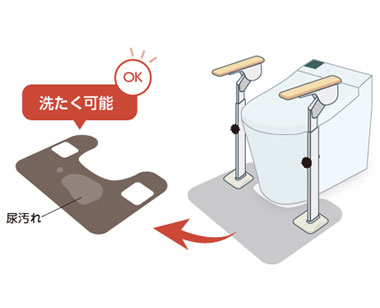 安寿 アットグリップ トイレサポート HN-T 片側はねあげ/片側