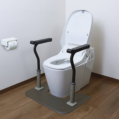 トイレ用片手すり　スムーディ  XPN-L80833　工事不要の説明