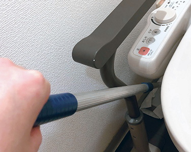 トイレ用片手すり　スムーディ  XPN-L80833　工事不要の説明