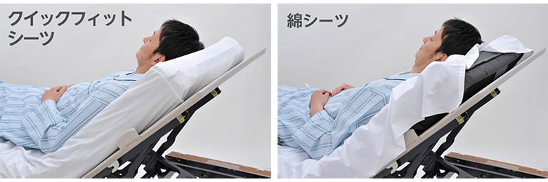 頭側挙上を繰り返してもズレにくい