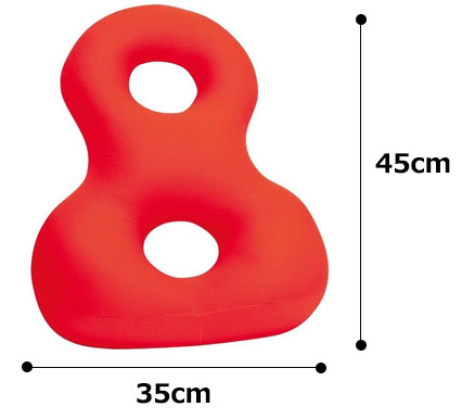 MOGU 背すじをのばす8の字クッションの説明