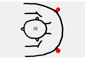 上から見た背もたれ-直