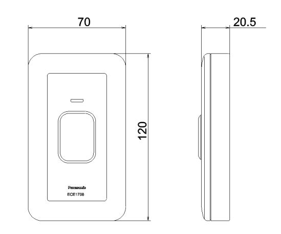 パナソニック 小電力型ワイヤレスコール壁掛発信機ECE1708P 無線タイプ