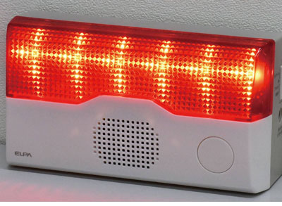 ワイヤレスチャイム インターホン フラッシュ受信器（EWS-P40）+卓上押しボタン（EWS-P35）セットの説明