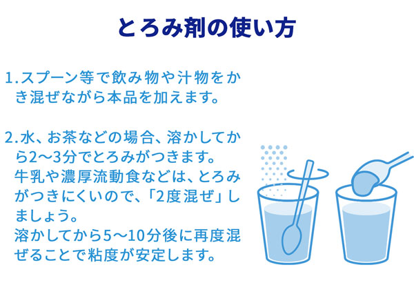 嚥下補助とろみ剤 トロミーナ ハイパータイプ 2kgの使い方