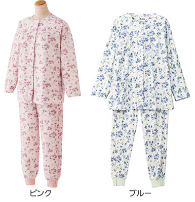 婦人フルオープンパジャマ 通年用 2枚セット 01803 介護パジャマのカラー