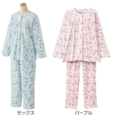 婦人フルオープンパジャマ 通年用 2枚セット 38515 介護パジャマのカラー