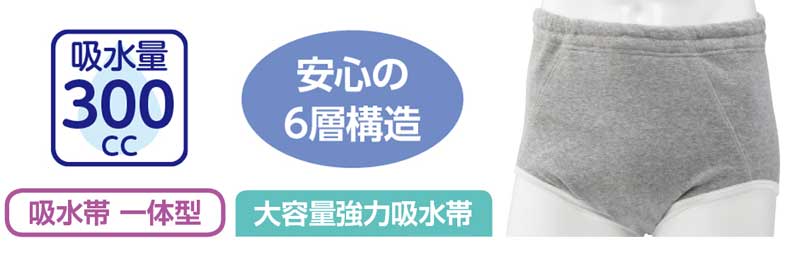 数量限定セール 男性用失禁パンツ ヨコ漏れガード付き 吸水量300cc ブリーフタイプ メンズ男性用失禁パンツブリーフ型 fucoa.cl