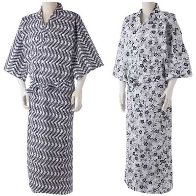 竹虎 ガーゼ寝巻き 紳士用/婦人用 2枚セット|介護パジャマ(寝間着