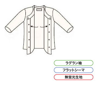 日本製 紳士TioTio前開き7分袖 TT11 ワンタッチ肌着 3枚セット 抗菌・消臭効果の説明