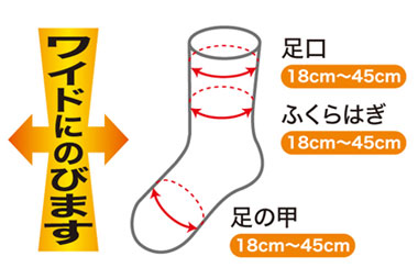 超ゆったり特大サイズ大きな靴下（むくみ用） 紳士用 2足セット 5693の説明
