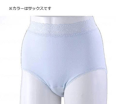 日本製 綿100％レース付ソフトガーゼ失禁ショーツ3色組の説明
