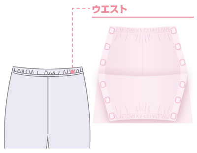 婦人ワンタッチテープ+腰開きパジャマ 通年用 98092 介護パジャマの説明