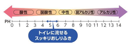 トイレに流せるスッキリおしりふき 80枚×5セットの説明