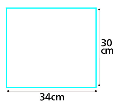クリーンドライタオル　BOXタイプの寸法図