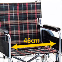 ワイドタイプ自走用車いす 座面幅46cm KS50-4643の説明