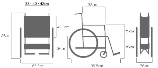 押し手グリップ高さ調節オプション付き車椅子 AR-211Bの説明