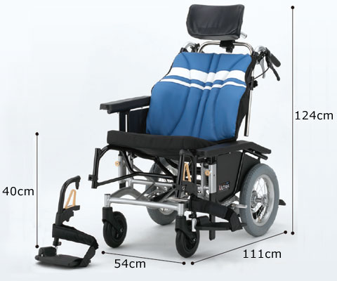 非課税】ティルト＆リクライニング車椅子 NAH-UC・Lo｜アルミ製車椅子 