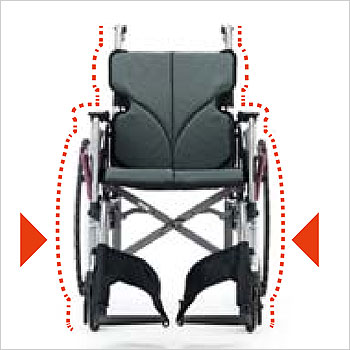 カワムラサイクル自走用車椅子 モダン標準Ａタイプ背固定 KMD-A22-40 