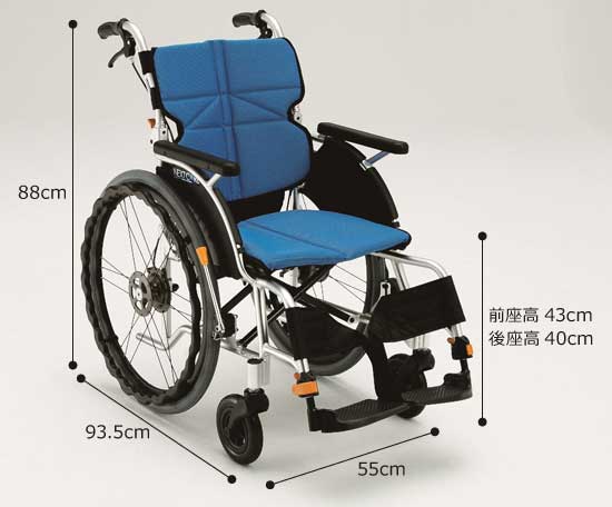 国内外の人気が集結 自走車椅子 マツナガ ネクストNEXT-11B HB 緑色