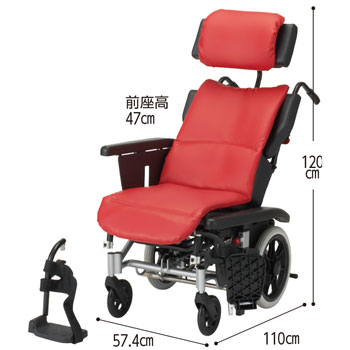 車椅子　成人用 日進 座位保持　姿勢保持　きさく工房　ティルト　介助