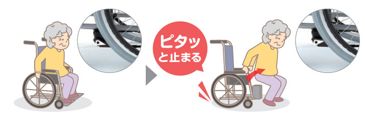 自走用車椅子 ロックアシスタ2 自動ブレーキ付き
