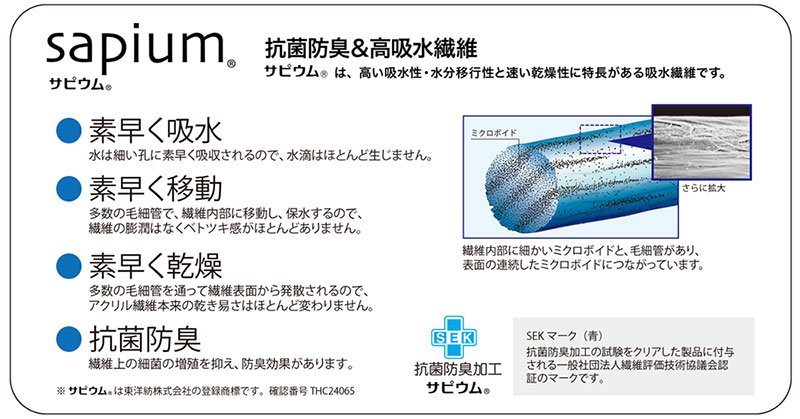 抗菌防臭 サピウム