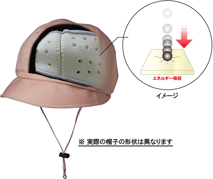 おでかけヘッドガード セパレートクローシェタイプ KM-3000D 頭部保護帽