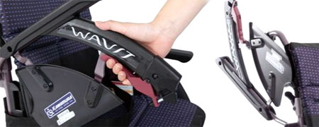自走用車椅子 肘掛跳ね上げ WAVUTRoo+（ウェイビットループラス）WARP22-40(42)-M(H/SH)の説明