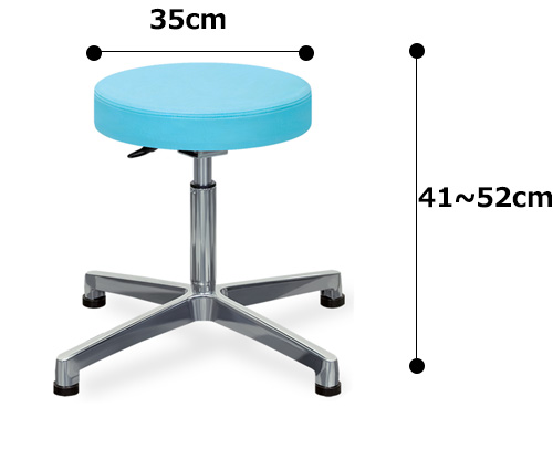 施術・診察椅子 低反発マルチチェアー TB-69の寸法図