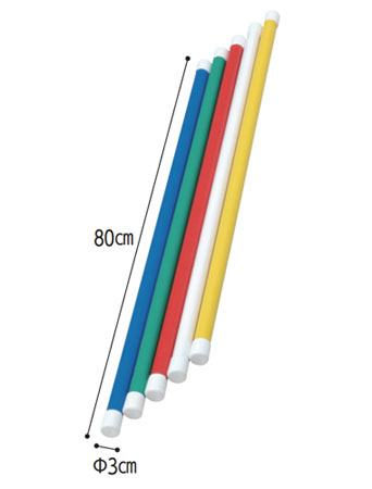 体操棒80（5色1組） T1762の寸法図