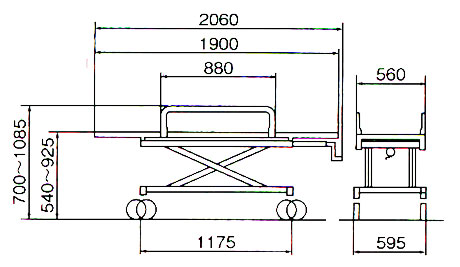 超ハイスペック3ステラMRI用ストレッチャー MR-UD-3TMG｜マット・スト