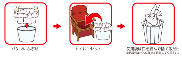 ユニパック 使い捨てトイレパック 大容量吸水タイプ 1ヵ月パック 30枚入り×3セット
