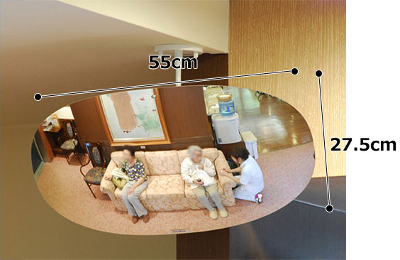 施設安心ミラー スーパーオーバル SF55 幅55×高さ27.5cm