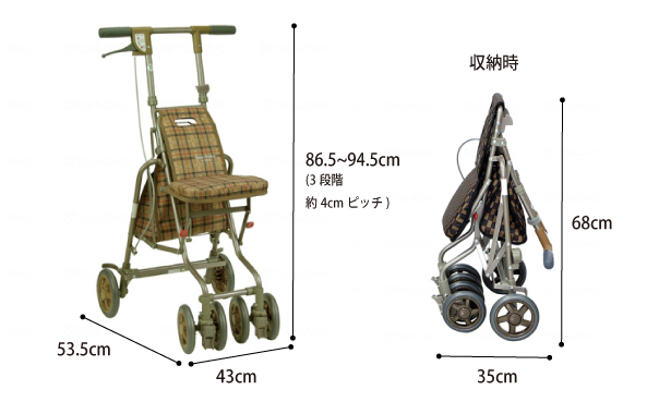 サニーウォーカー　AW-IIIのサイズ