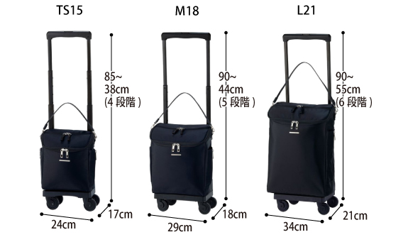 D-583 ジップVII スワニー ショッピングカート 4輪ストッパー付のサイズ
