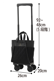 D-631 ブリル スワニー ショッピングカート 4輪ストッパー付のサイズ