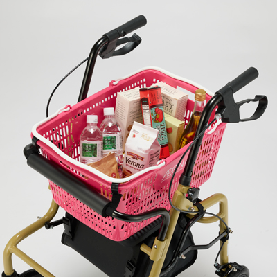 歩こう様 歩行車 リード HLD-01KK 屋内 屋外 折りたたみ式 買い物かご対応