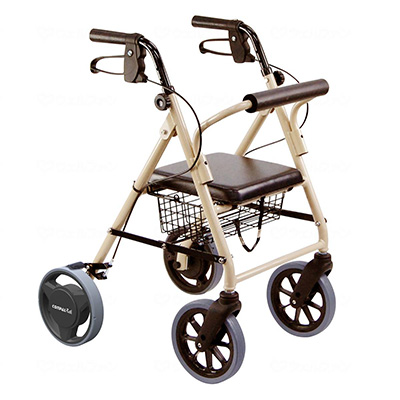 歩行車 ハッピーミニ抑速ブレーキ2　ミルクティーベージュ