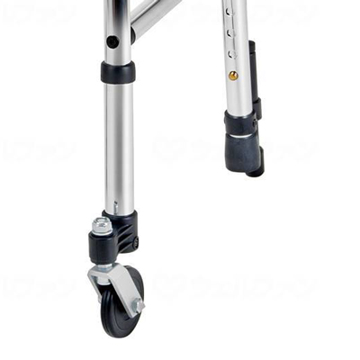 【非課税】ウォーカーミニ 固定型歩行器 HKM-120 前輪固定キャスター付き マキテックの説明