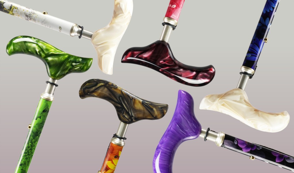 大理石のように美しいアクリルグリップ