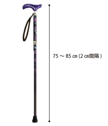 ピクチャレスク フラワー 伸縮杖 対応身長146～166cmのサイズ